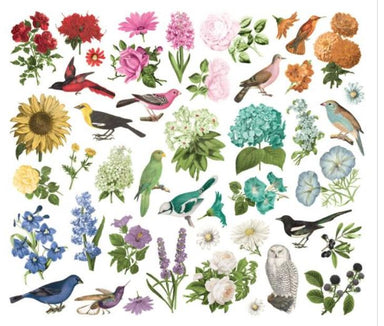Simple Stories Simple Vintage Essentials Color Palette Floral & Bird Bits
