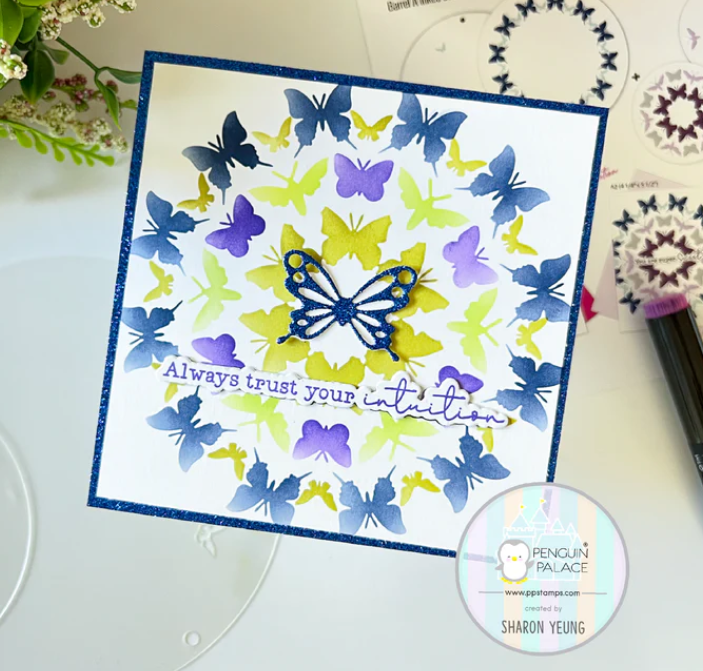 Sunbird Spark Flutters Stencils 360
