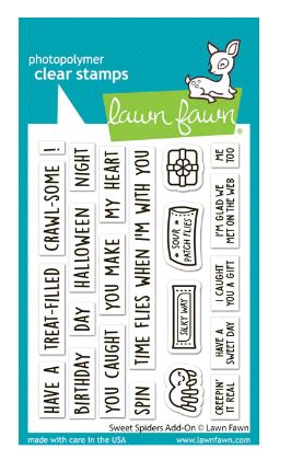 Lawn Fawn Sweet Spider Add On Bundle Stamp, Die, Coloring Stencil