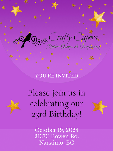 Crafty Capers 23RD Birthday Party 10 Am Oct 19 (in Person)