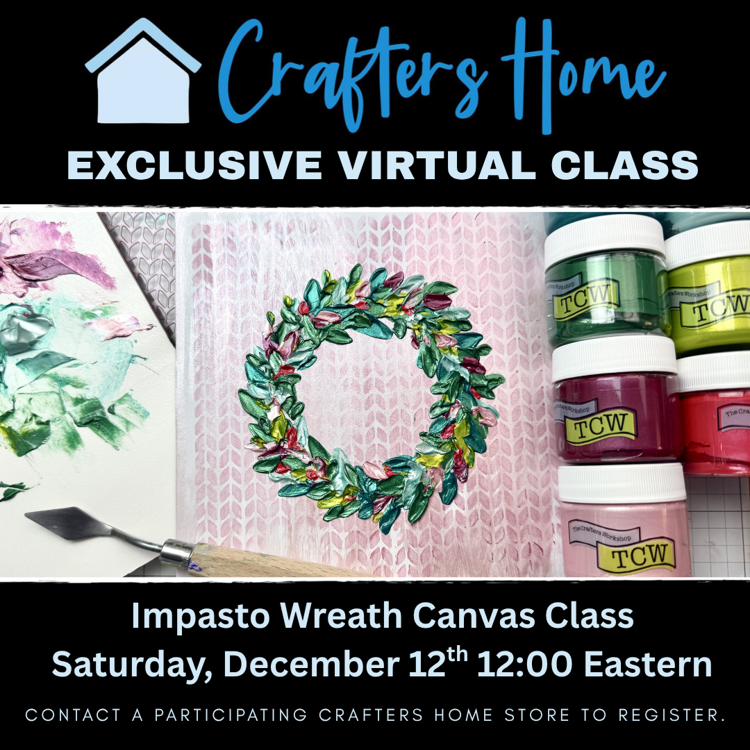 TCW Virtual Impasto Wreath Canvas Class