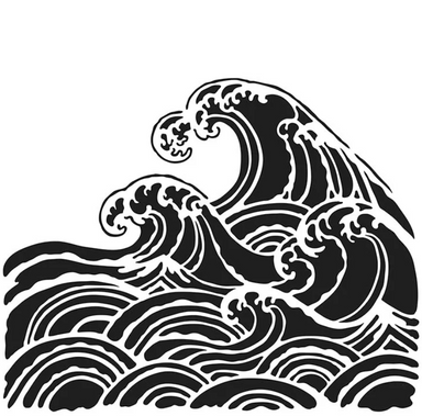 The Crafters Workshop 6X6 Wave Stencil