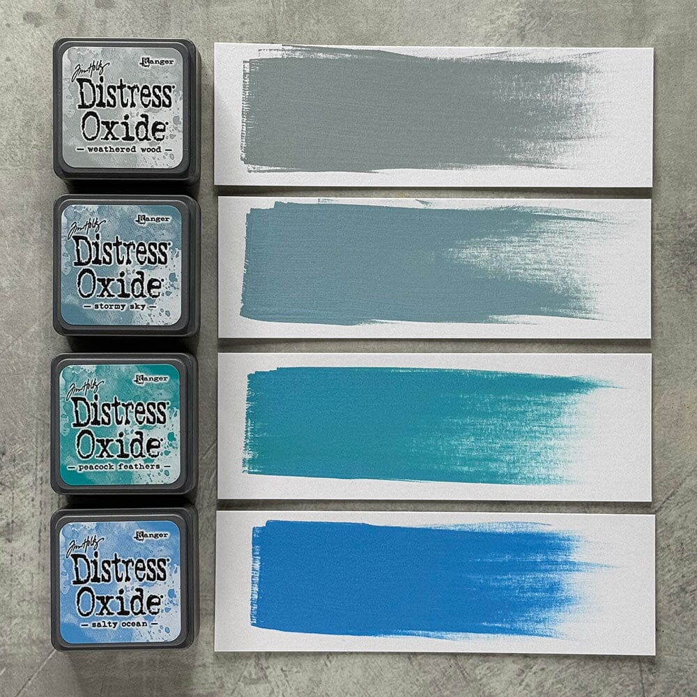 Ranger Distress Mini Oxide Ink Pad Set (Blues) Kit 4