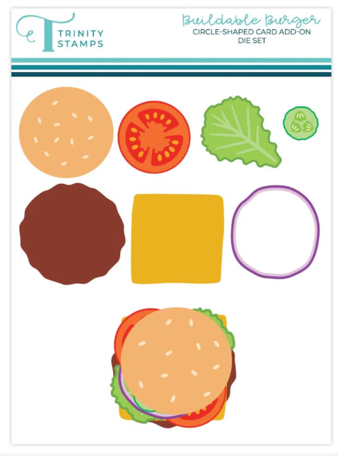 Trinity Stamps Buildable Burger Add On Die