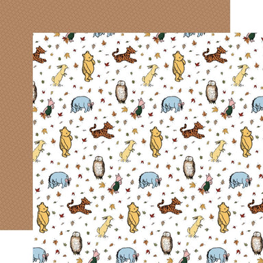 Echo Park Winnie the Pooh Autumn Crunchy Leaves and Friends 12X12 Paper