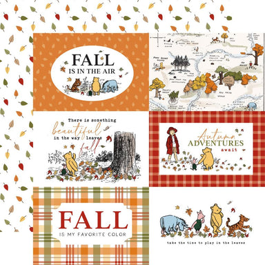 Echo Park Winnie the Pooh Autumn 6X4 Journaling Cards