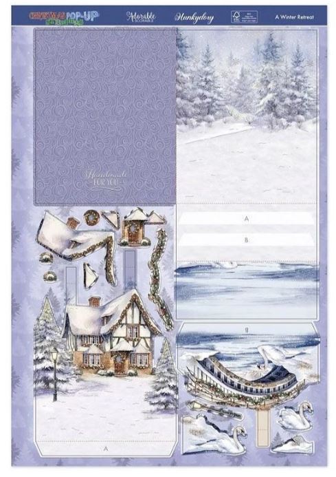 Hunky Dory A Winter Retreat Pop Up Stepper Card