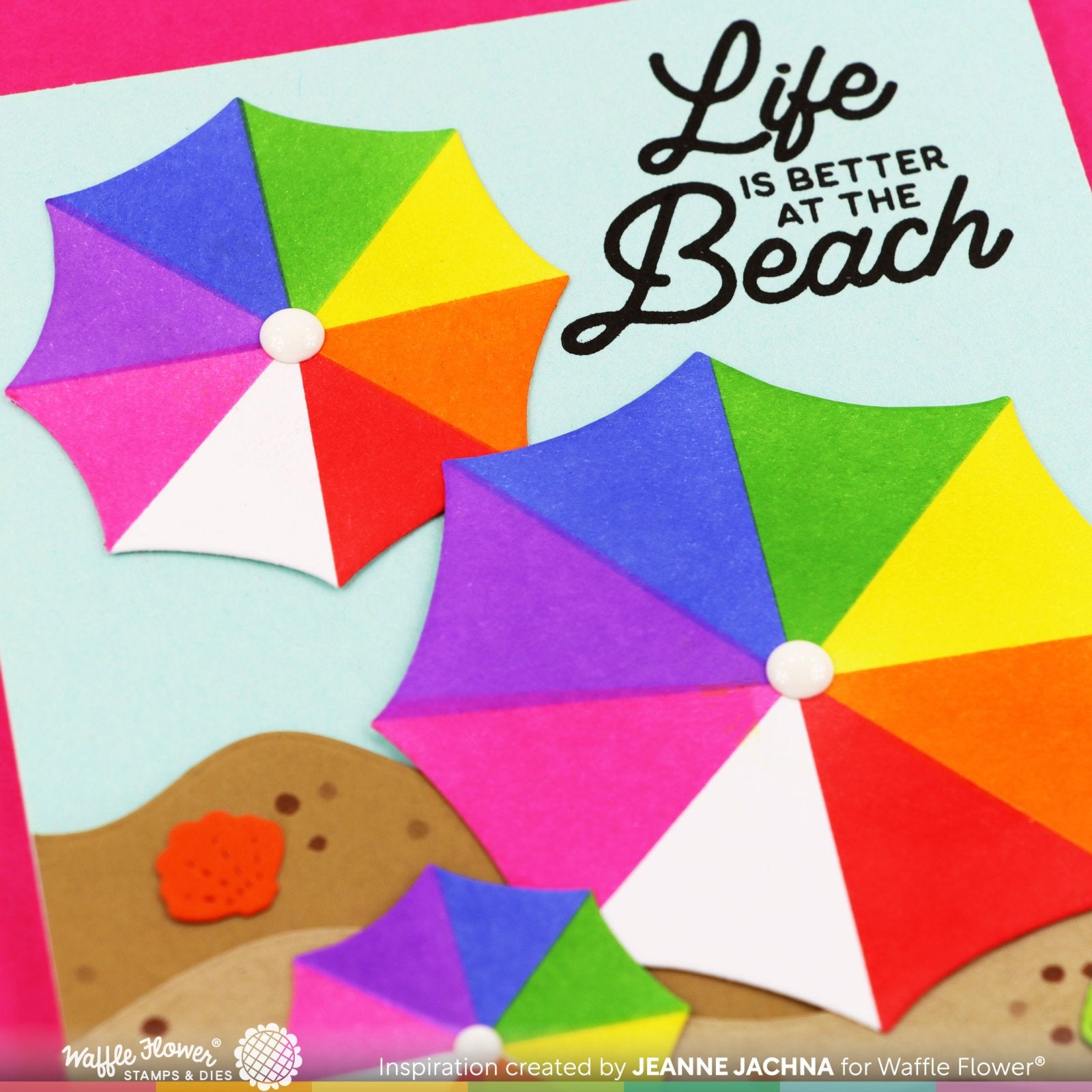 Waffle Flower Beach Umbrella Die and Stencil