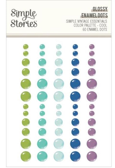 Simple Stories Simple Vintage Essentials Color Palette Cool Enamel Dots