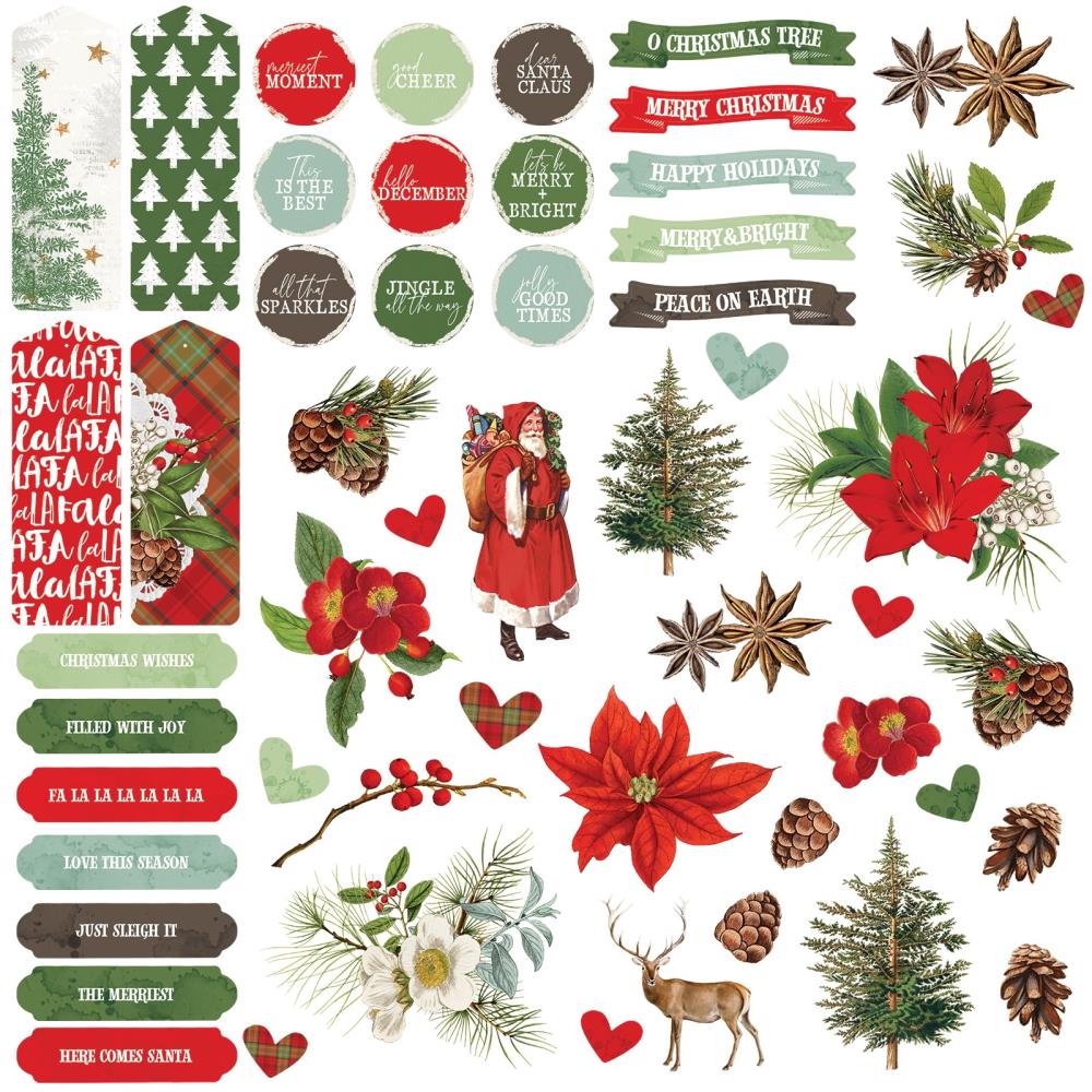 49 and Market Evergreen Season Chipboard Set