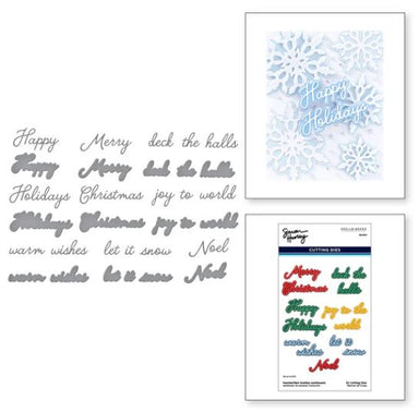 Spellbinders Handwritten Holiday Sentiments Dies