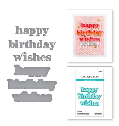 Spellbinders Happy Birthday Wishes Dies