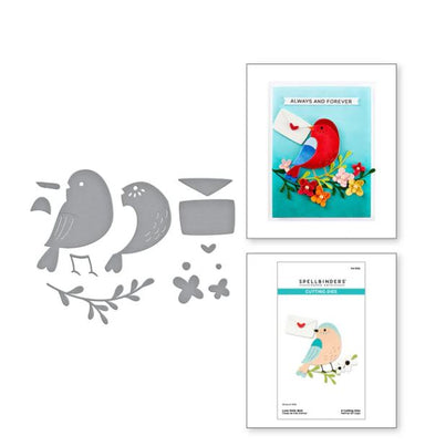 Spellbinders Love Note Bird Die