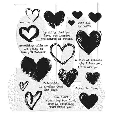 Stampers Annonymous Tim Holtz Collection Love Notes Rubber Stamps