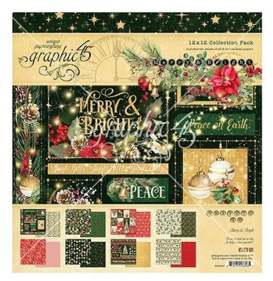 Graphic 45 Merry & Bright 12X12 Collection Pack