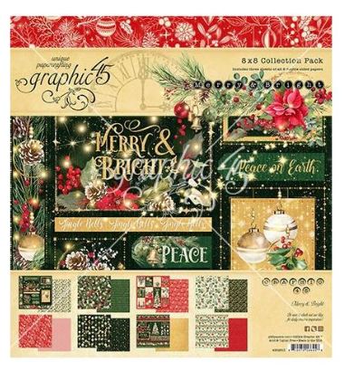 Graphic 45 Merry & Bright 8X8 Paper Pad