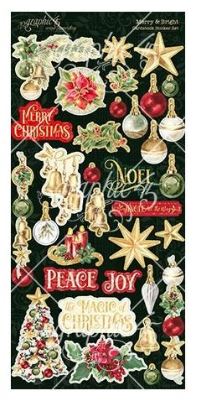 Graphic 45 Merry & Bright Cardstock Stickers