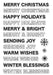 Hero Arts Offset Holiday Messages Stamp Set