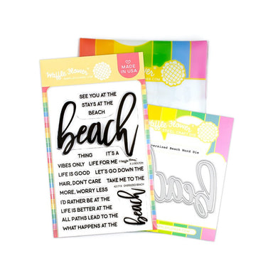 Waffle Flower Oversized Beach Stamp and Die Combo