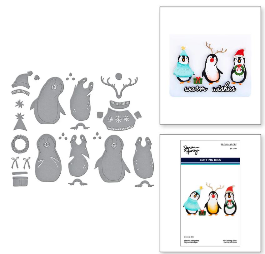 Spellbinders Playful Penguins Die