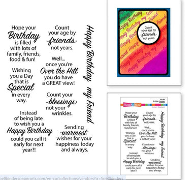 Stampendous Birthday Messages Clear Stamps