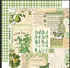 Simple Stories Simple Vintage Color Palette Green Collage 12X12 Paper