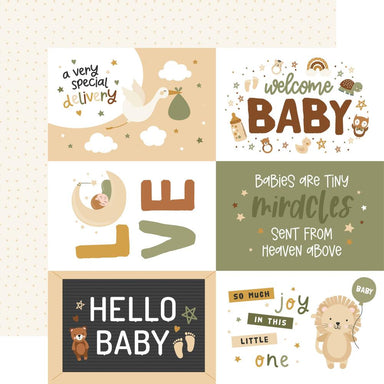 Echo Park Special Delivery Baby 6X4 Journaling Cards