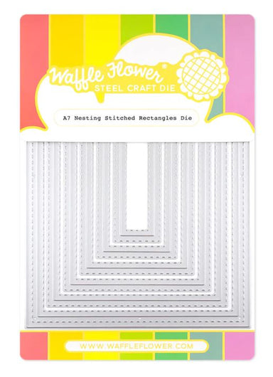 Waffle Flower A7 Nesting Stitched Rectangles Dies