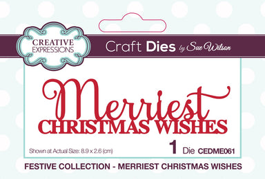 Creative Expressions Merriest Christmas Wish Die