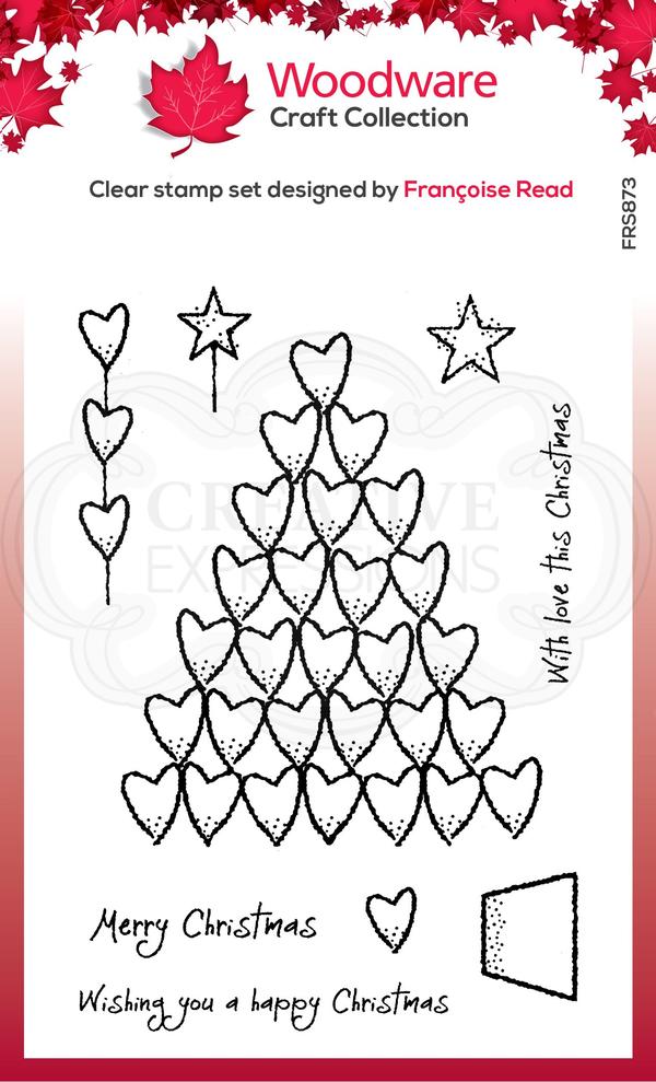 Woodware Clear stamp Set Heart Tree 4 X 6 in Set
