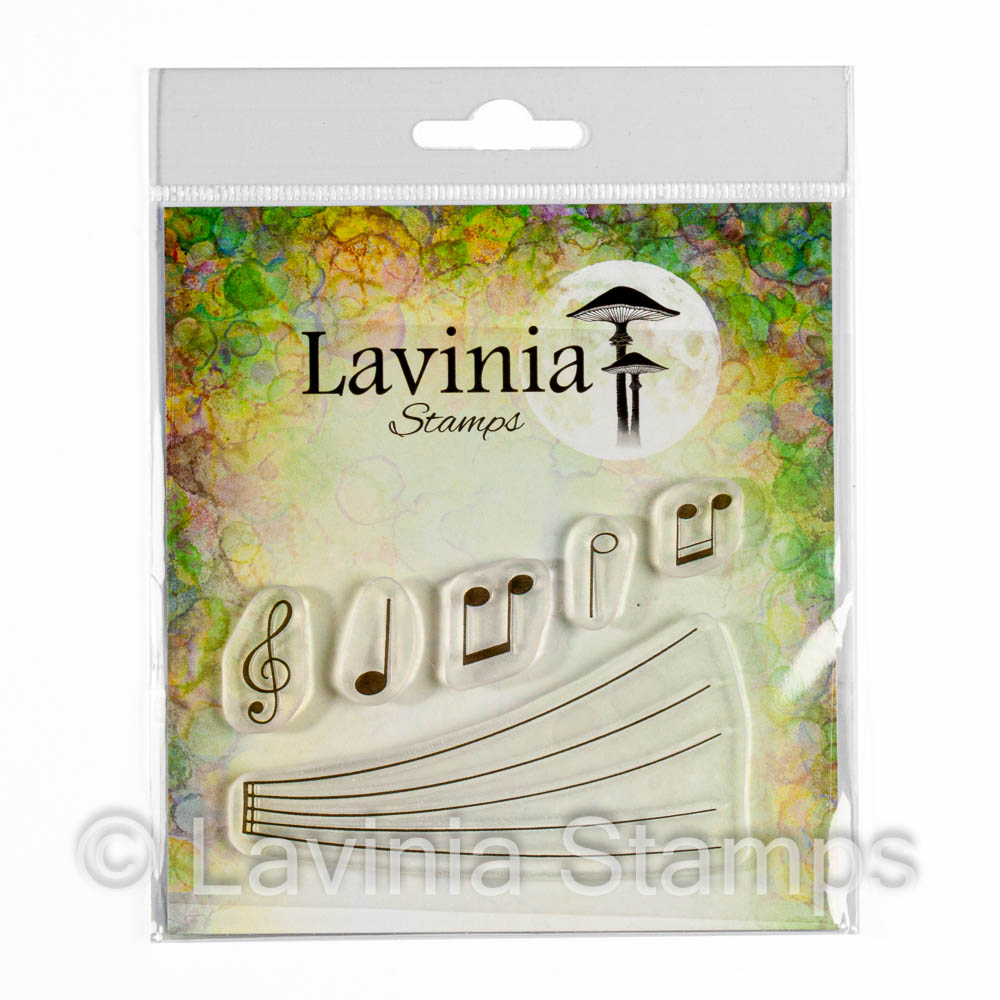 Lavinia Musical Notes Large Stamp