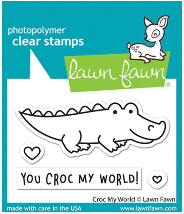 Lawn Fawn Croc My World Stamp