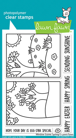 Lawn Fawn Window Scene: Spring Stamp
