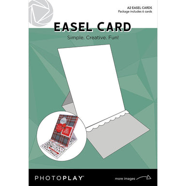 Photoplay A2 Easel Cards White (Includes 6 Cards)