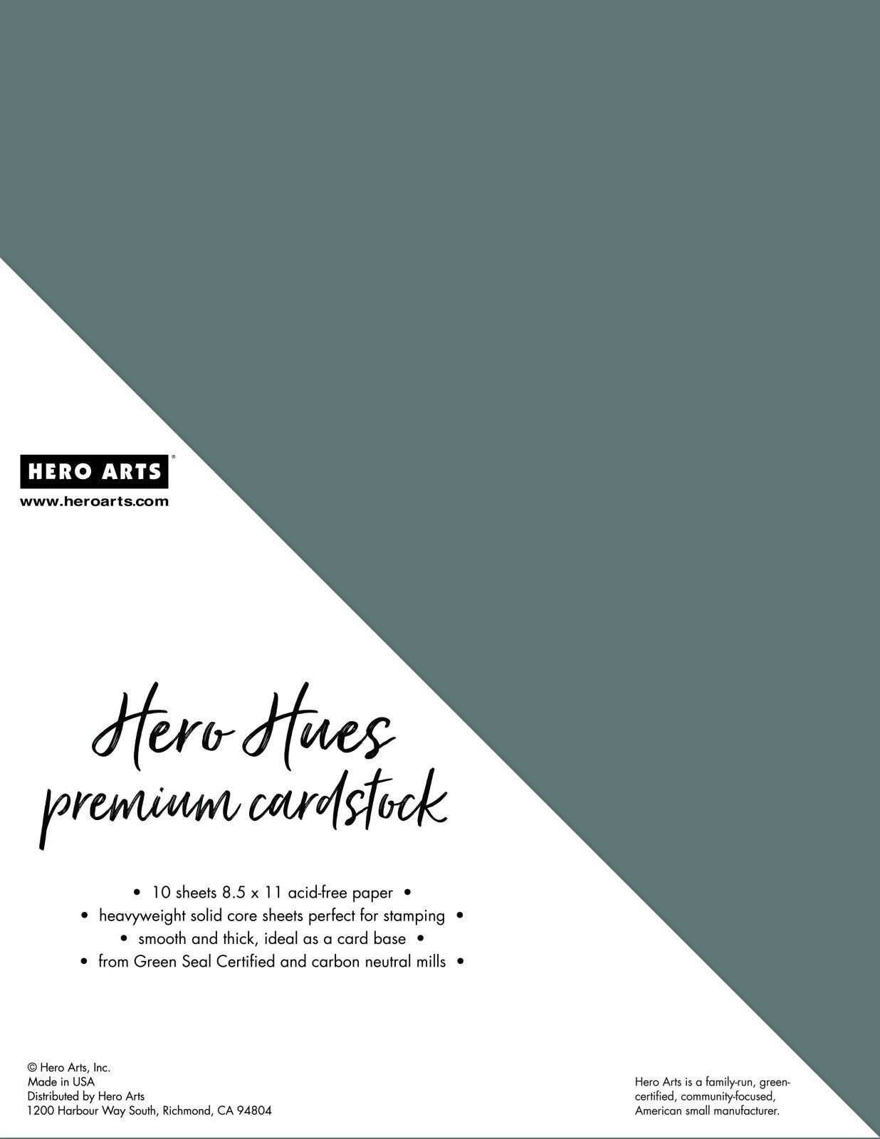 Hero Arts Charcoal 8.5x11 Cardstock