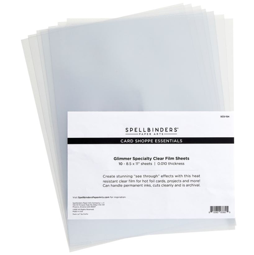 Spellbinders Glimmer Specialty Clear Film Sheets (10)