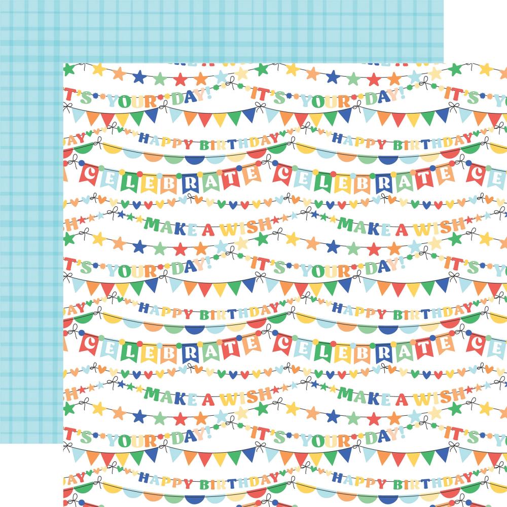Echo Park Birthday Boy It's Your Day Banners 12X12 Paper