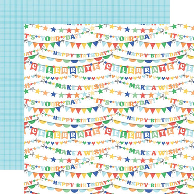 Echo Park Birthday Boy It's Your Day Banners 12X12 Paper