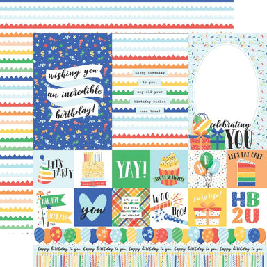 Echo Park Birthday Boy Multi Journaling Cards 12X12 Paper