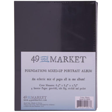 49 and Market Mixed Up Portrait Album Black 6X8
