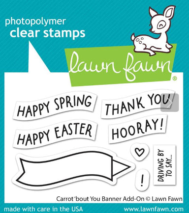 Lawn Fawn Carrot' Bout You Banner Add On Stamp
