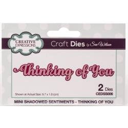 Creative Expressions Thinking of You Mini Shadowed Sentiments Die