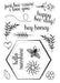 Hero Arts Bee and Flowers Wreath Stamp