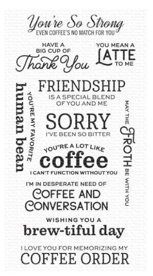 My Favorite Things Coffee and Conversation Clear Stamps