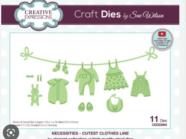 Creative Expressions Cutest Clothes Line Die