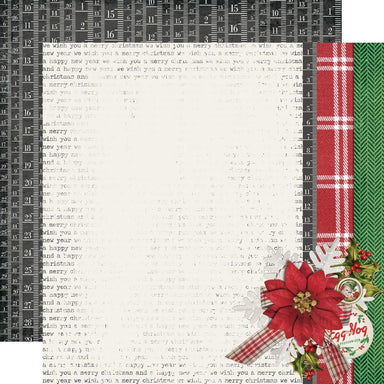 Simple Stories Simple Vintage Dear Santa Holly + Jolly 12X12 Paper