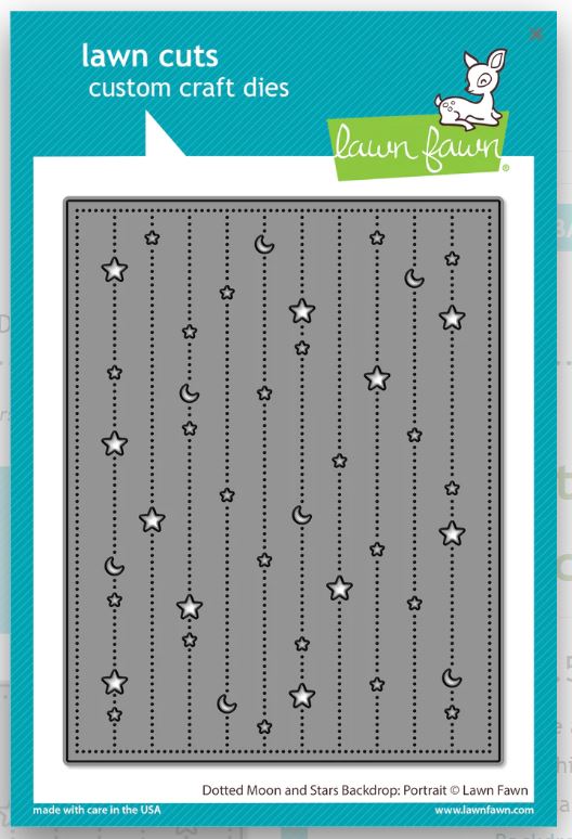 Lawn Fawn Dotted Moon and Stars Backdrop Portrait Die