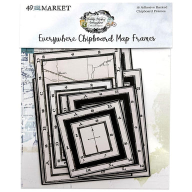 49 and Market Everywhere Chipboard Map Frames