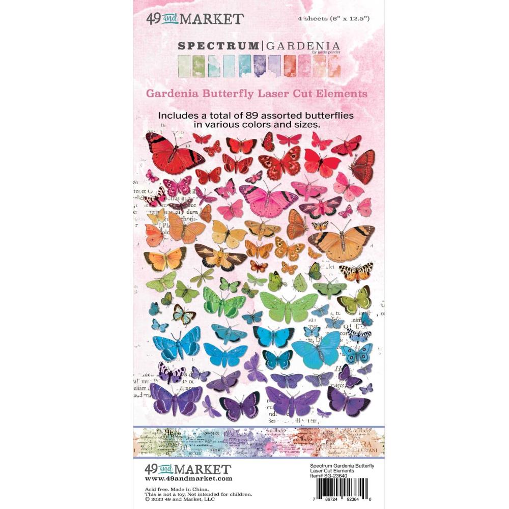 49 and Market Spectrum Gardenia Butterfly Laser Cut Elements