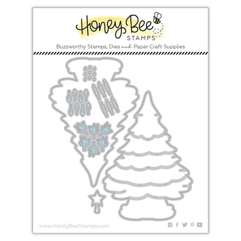 Honey Bee Stamps Grandma's Christmas Tree Die